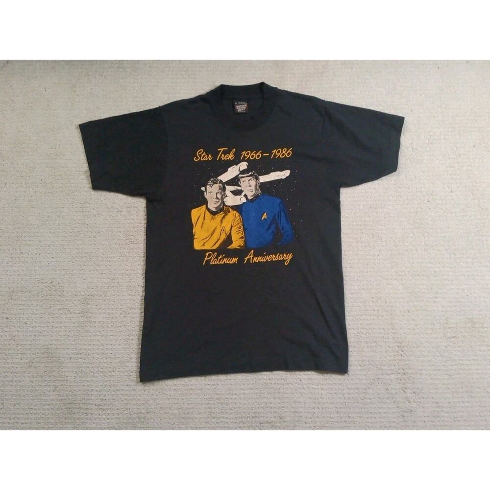 Vintage Star Trek T-Shirt Screen Stars Best Mens M Platinum Anniversary Made USA